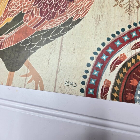 Reversible Barn Rooster Placemats Wipe Clean Set of 4 Fall Feathers Country Farm - Picture 3 of 8